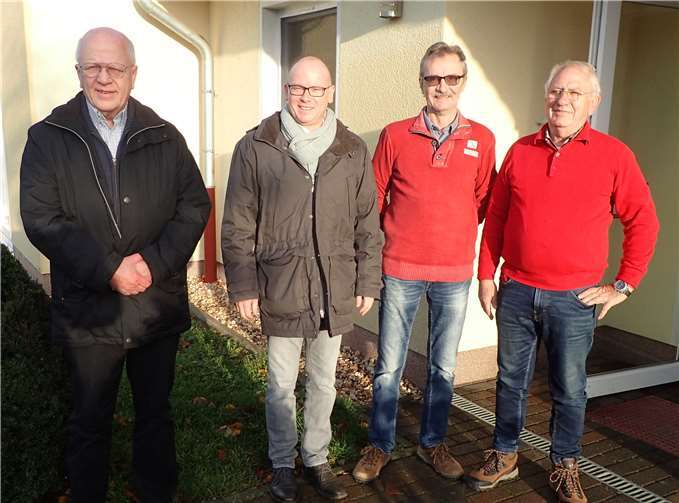 Von rechts nach links Joachim Schneppel, Bürgermeister Mario Loskill, Manfred Tippmann und Wolfgang Wilke. Foto: privat