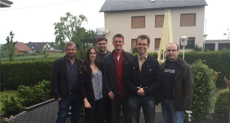 Vor Ort in Kollig (von links): Robert Ollig, Annika Wihard, Christian Schneider, Christian Schnack, David Kubis und Wladimir Kolke.privat