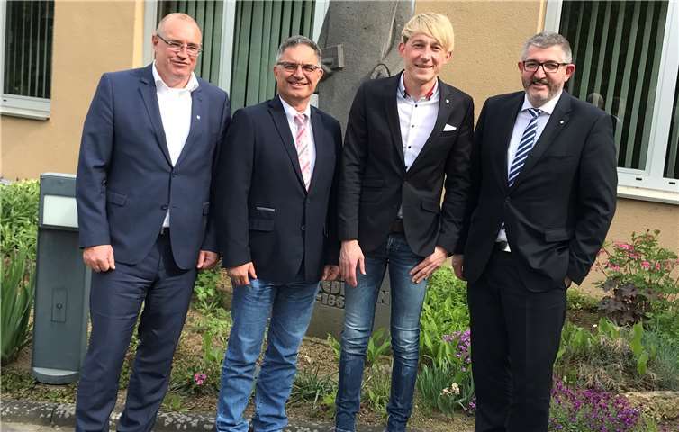 Vor Ort informierten sich Wilhelm Anheier und Marc Ruland, MdL beim Hausoberen Frank Mertes und dem kaufmännischen Direktor Holger Brandt über die Barmherzigen Brüder Saffig.privat