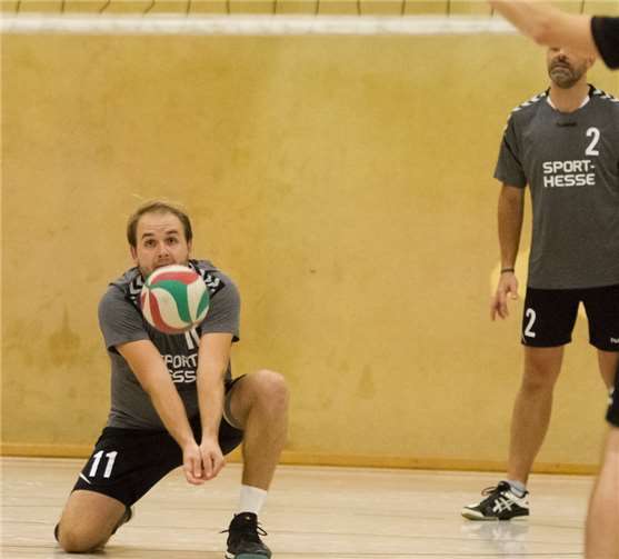 Vorbildliches „Annahmebrett“ von Mannschaftskapitän Simon Krippes (Beach-Club Dernbach/Montabaur).Michael Hausen