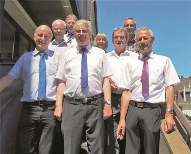 Vordere Reihe v.l.n.r.: Otmar Fuhrmann, Wolfgang Hock, Hans-Werner Dax.privat