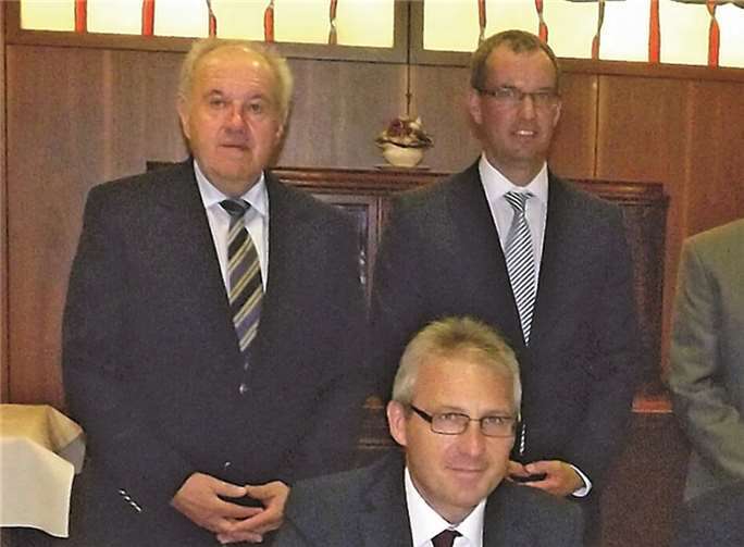 Vordere Reihe (v.r.n.l.) Michael Syré, Josef Rönz; hintere Reihe (v.r.n.l.) Jürgen Zimmer, Jörg Schneider, Bernhard Wiemer. privat