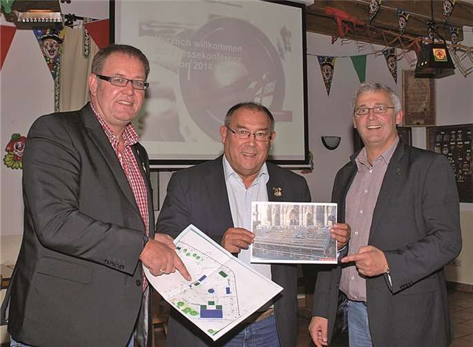 Vorfreude auf die neue Session (von links): AKK-Präsident Franz Josef Möhlich, Vizepräsident Heinz Kölsch und Pressewart Ernst Knopp.US