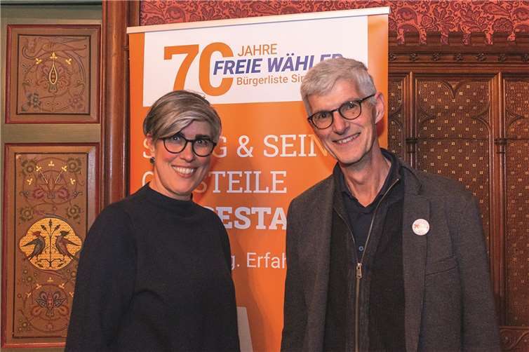 Vorsitzende Melanie Hürlimann und Fraktionssprecher Friedsam.