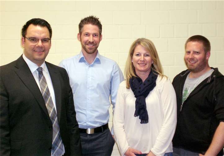 Vorsitzender Markus Feuser, Kassenwart Morten Kuchem, Beisitzerin Andrea Schmitz und der stellvertretende Vorsitzende Christian Klein (v. l.) freuen sich auf die gemeinsame Arbeit. privat