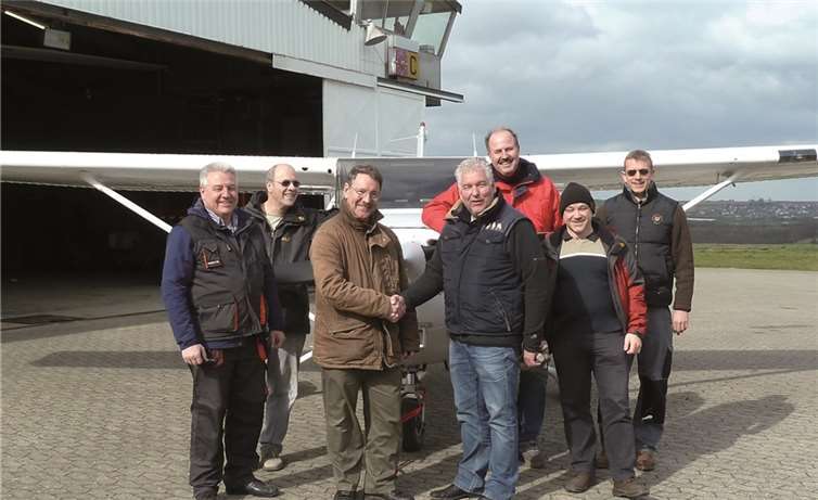 Vorstand des LSV (v.l.n.r.) Michael Lentz, Schriftführer; Dr. Ulrich Werner, scheidender erster Vorsitzender; Wolfgang Ehlert, erster Vorsitzender; Peter Metzen, Ausbildungsleiter; Stefan Frank, Schatzmeister; Evert van Hemert, zweiter Vorsitzender. privat