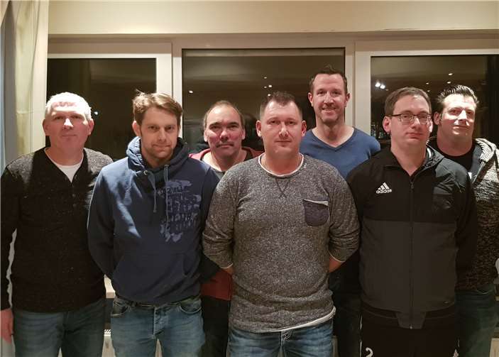 Vorstand (v.l.n.r.) Jürgen Kurth, Timo Paetz, Rainer Neiß, Nils Leberzammer, Christian van de Loo, Rainer Hilberath, Mike Sebastianprivat