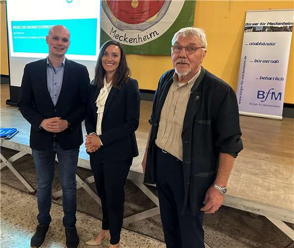 V.r.: Eduard Becker (Vorsitzender BfM) und dir Referenten Frau Büttner und Herr Sprengel.  Foto: privat