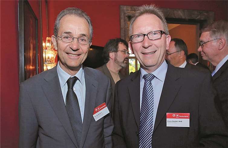 V.r. Erwin Rüddel gemeinsam mit dem Botschafter der Schweiz, S.E. Tim Guldimann.Privat