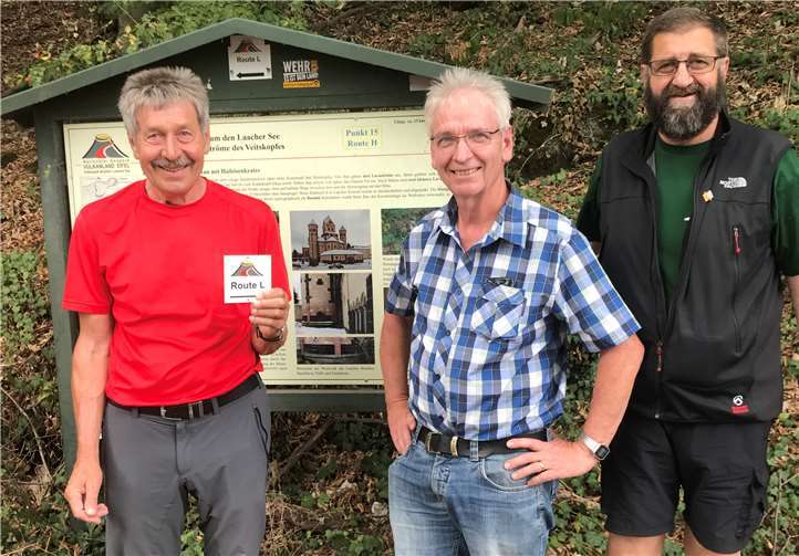 Vulkanregionführer Heinz-Josef Wölwer, Konrad Friedgen und Dieter Reif. privat