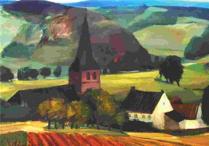 Wachtberg-Oberbachem: Hl. Drei Könige – Öl auf Leinwand von Walter Cüppers 1955.Quellen: Gemeinde Wachtberg