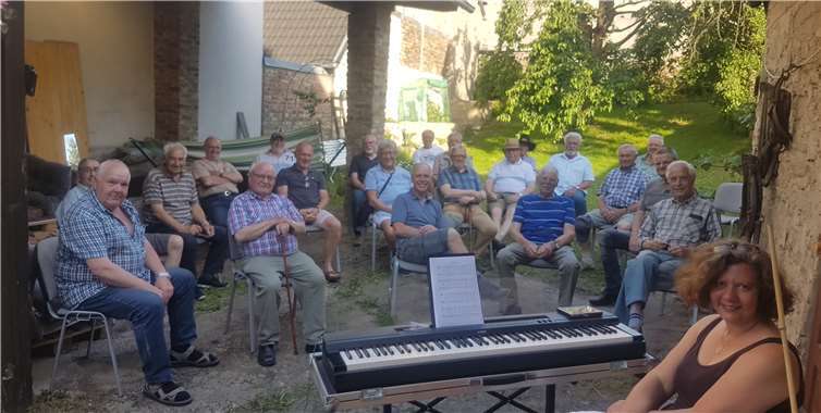 Während der Chorprobe.Foto: privat