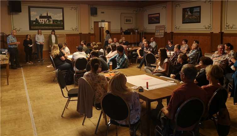 Während der Dorfmoderation.Quelle: