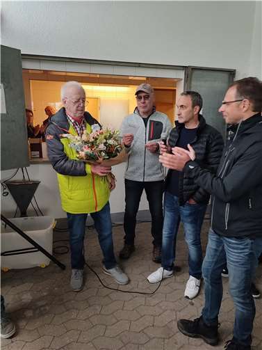 Während der Ehrung von Benno Dwornik.