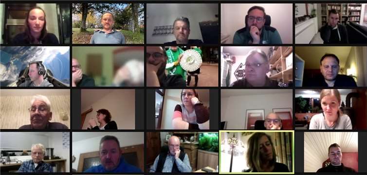 Während der Jahreshauptversammlung, die als Zoom-Meeting stattfand.Foto: privat