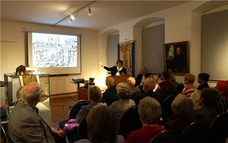 Während der Lesung im Heimatmuseum Güls. Foto: privat