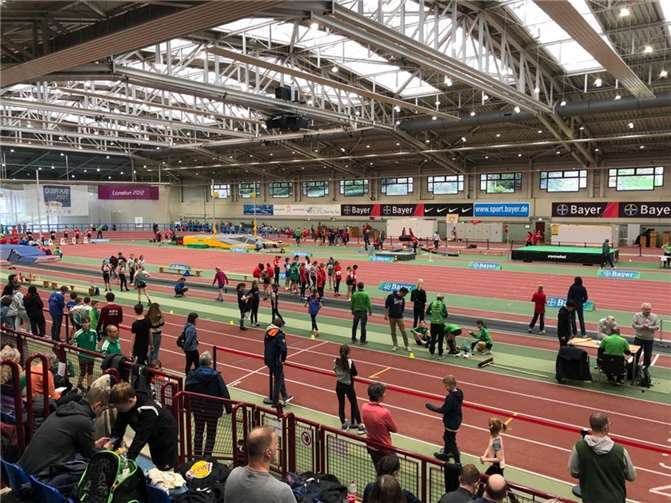 Während der Regionsmeisterschaften in der Leverkusener Leichtathletikhalle. Foto: privat