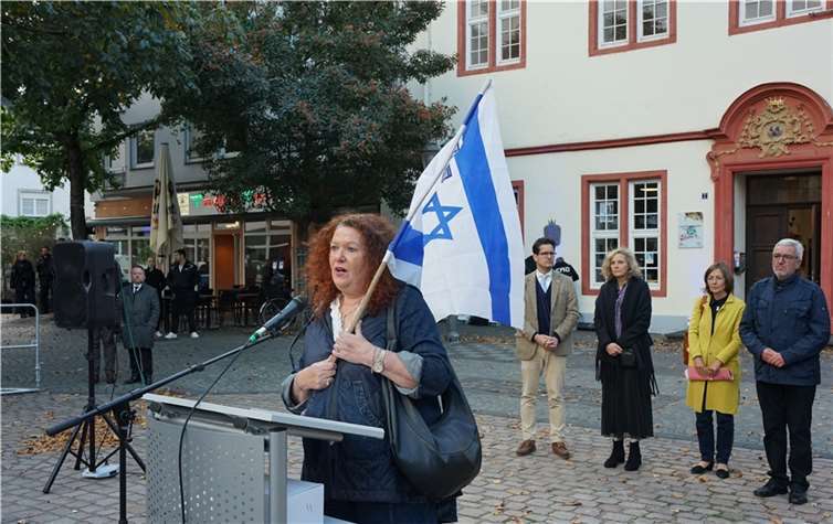 Während der Solidaritätskundgebung für Israel. Foto: privat