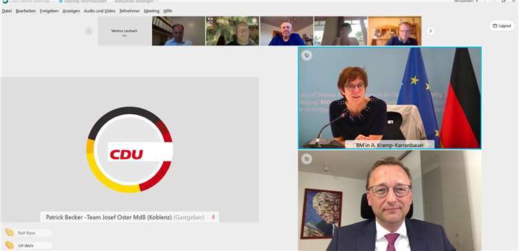 Während der Videokonferenz.Foto: privat