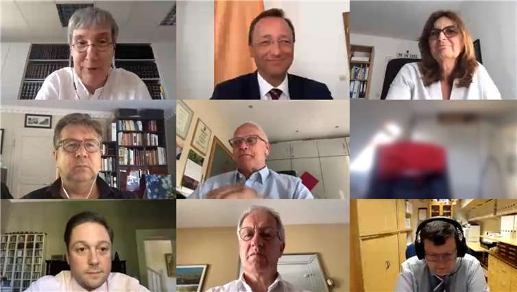 Während der Videokonferenz.Quelle: Büro von Josef Oster