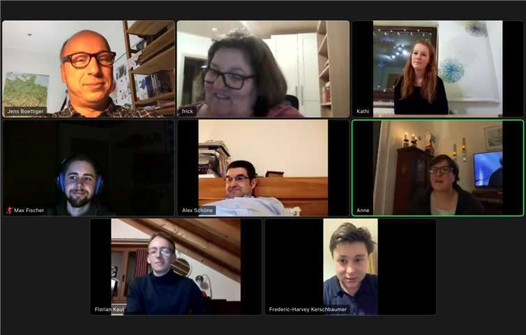 Während der Videokonferenz.Quelle: CDU Rhens