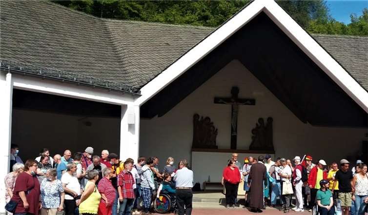 Während der Wallfahrt nach Maria Martental.Quellen: Herz-Jesu-Haus Kühr