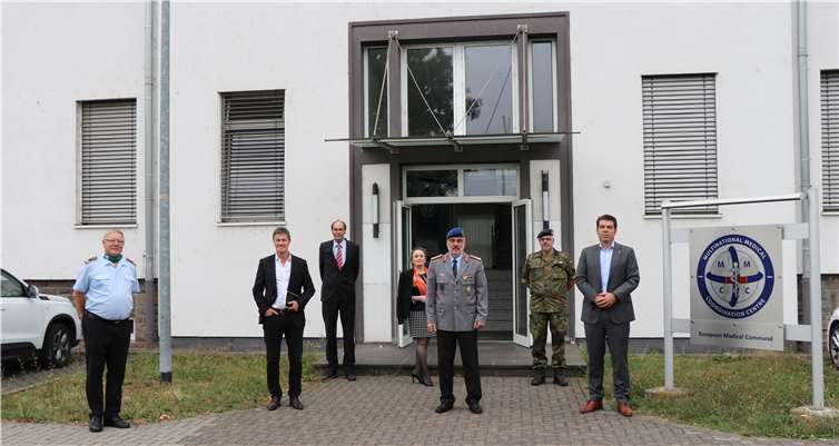 Während des Besuchs beim Multinational Medical Coordination Centre/European Medical Command.Quelle: Büro von Detlev Pilger