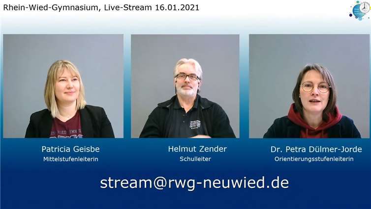 Während des Live-Streams.Quelle: Rhein-Wied-Gymnasium Neuwied