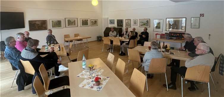 Während des Neujahrsgesprächs. Foto: Beate Kerres