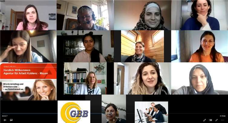 Seminar für Migrantinnen der GBB besucht Während des Online-Seminars.Quelle: GBB