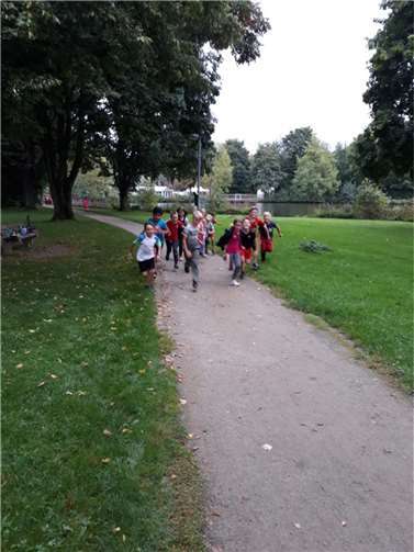 Während des Spendenlaufs.Fotos: privat