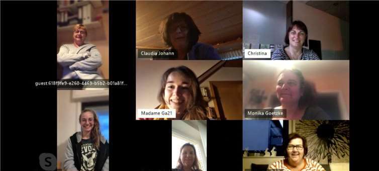 Während einer digitalen Vorstandssitzung.Foto: privat