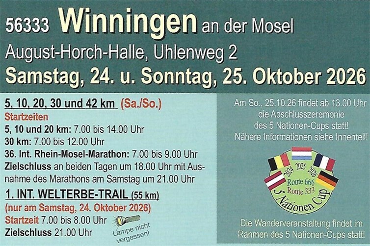 Wanderwochenende in Winningen