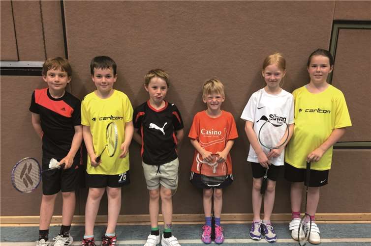 Waren mit viel Spaß dabei (v.l.): Maximilian Laube, David Schäfer, Theo Lines, Felix Bersch, Lea Safenreiter, Mia Wengenroth. privat