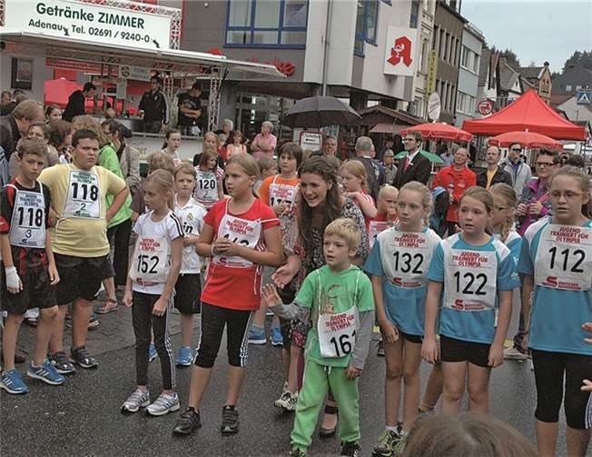 Warten auf die Staffelübergabe.