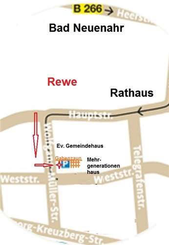 Wegbeschreibung zum zweiten Gabenzaun in Bad Neuenahr.