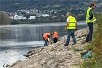 Erfolgreiche Umweltschutzaktion am Rheinufer in Neuwied mit Magnetanglern