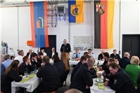 Wehrleiter Jan Karbowski (Kandelium) bei seinem Grußwort. 