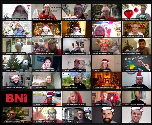 Weihnachtliche kann es auch im zoom-Meeting zugehen. Foto: privat