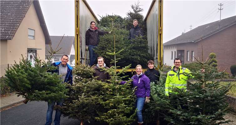 Weihnachtsbaumsammlung der JU Mayen.Foto: privat