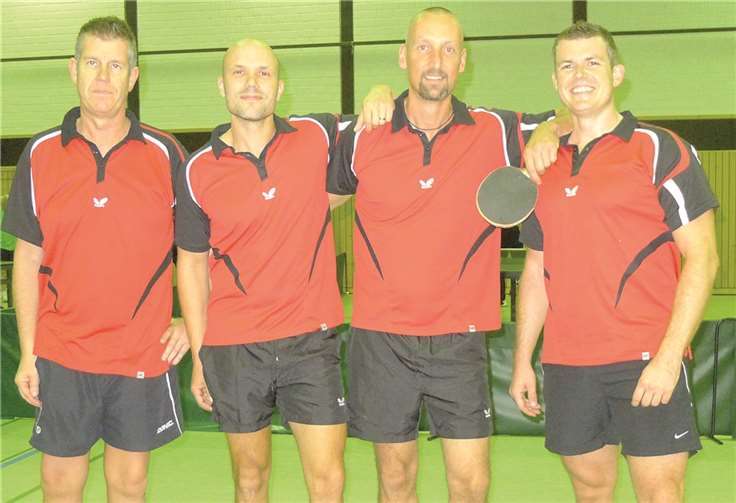 Weiter verlustpunktfrei auf Titelkurs: Wolfgang Schwarz, David Unkels, Uwe Bierbaums und Jörg Westhoven.privat