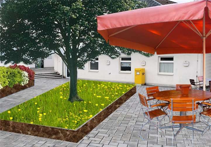 Weitere mobile Pflanzelemente sind vorgesehen.