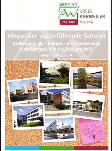 Welche Schullaufbahn wählen? Der neue Wegweiser berät die Eltern der Grundschüler. Der Kreis Ahrweiler ist Träger von sieben weiterführenden Schulen. KV AW