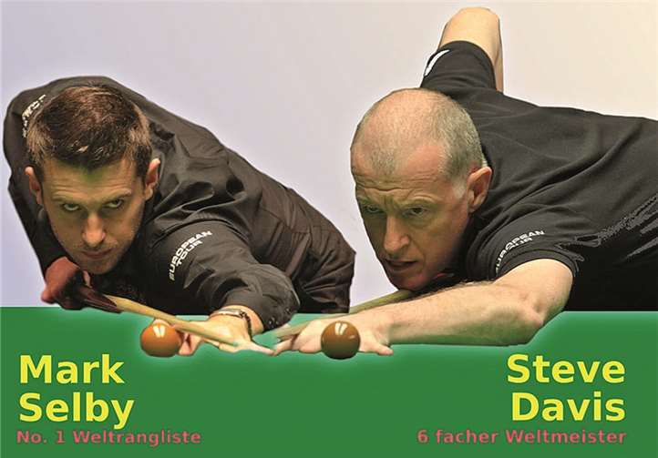 Weltmeister Mark Selby und Steve Davis sind die Hauptattraktionen beim Snooker-Event des 1. Snooker-Clubs Mayen-Koblenz. privat