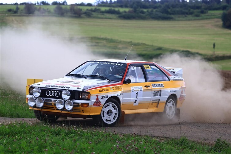 Weltmeister Stig Blomqvist im legendären Audi Quattro