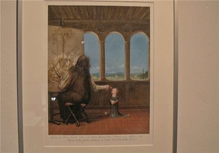 „Wenn du groß bist, male ich dich auch mal, Mona Lisa, aber lass mich bitte jetzt endlich in Ruhe weiterarbeiten!“