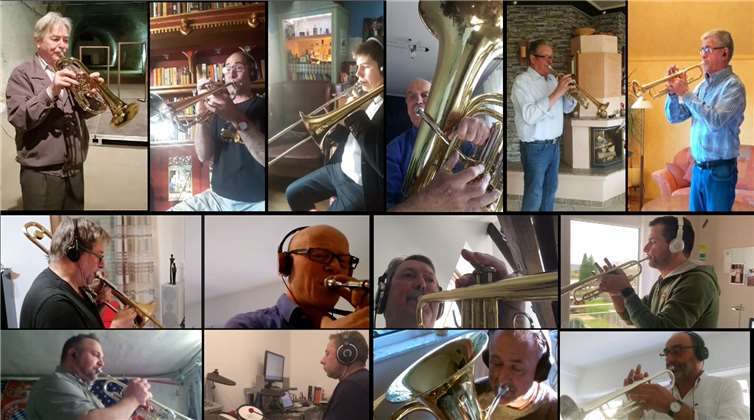 Wer auf den unten stehenden Link geht hört Beethovens Ode an die Freude, gespielt von der Null-Uhr-Kapell als virtuelles Fensterkonzert. Foto: privat