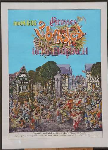 Wer genau hinschaut, wird das eine oder andere „Original“ auf dem Poster „Großes Volksfest in Rheinbach“ entdecken.