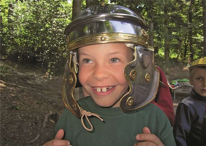 Wer hat je einen glücklicheren Römer gesehen? privat