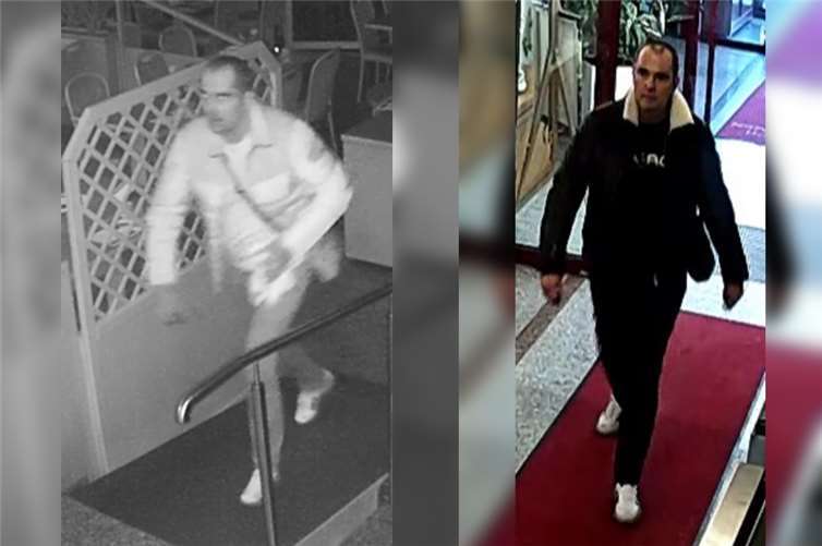 Wer kennt den Täter oder hat in der besagten Nacht etwas Ungewöhnliches im Umkreis des Hotels beobachten können? Fotos: Polizei